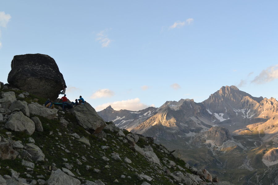 Grimpeur sur le site Roche Moutche à Aussois