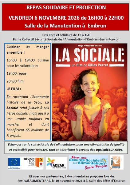 Repas solidaire et projection