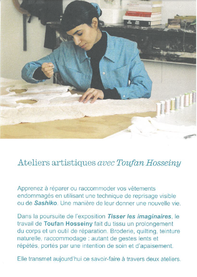 Atelier textile avec Toufan Hosseiny