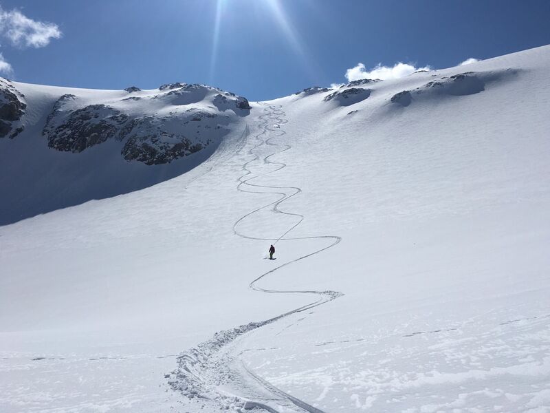 Freeride glacier La Grave