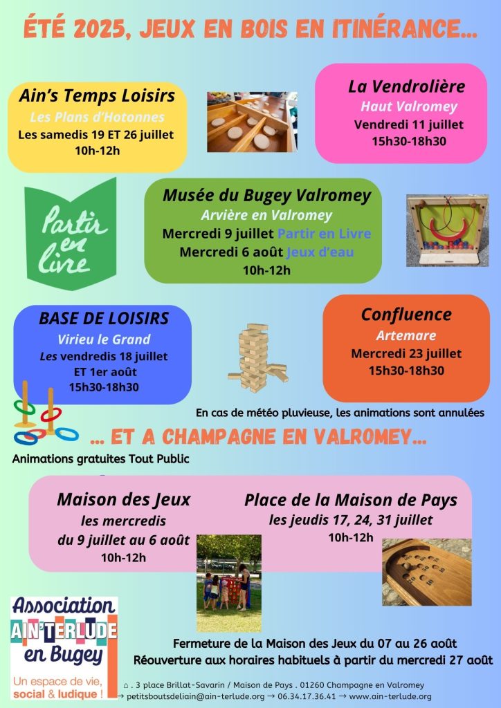 Les matinées jeux avec Ain'terlude à la Maison des Jeux_Champagne-en-Valromey