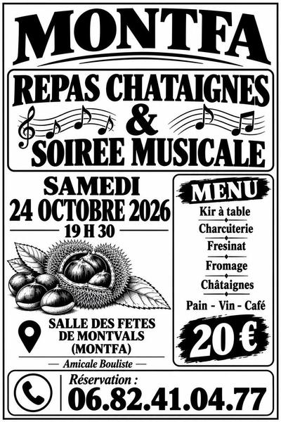 Repas châtaignes et soirée musicale