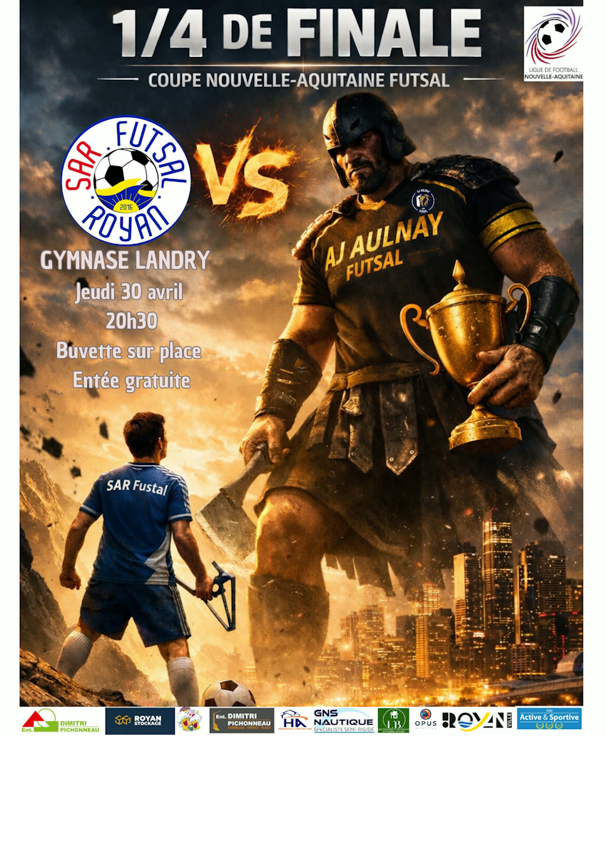 Coupe Nouvelle-Aquitaine Futsal - 1/4 de finale