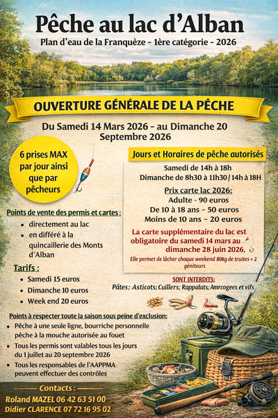 Pêcher au Lac de la Franquèze