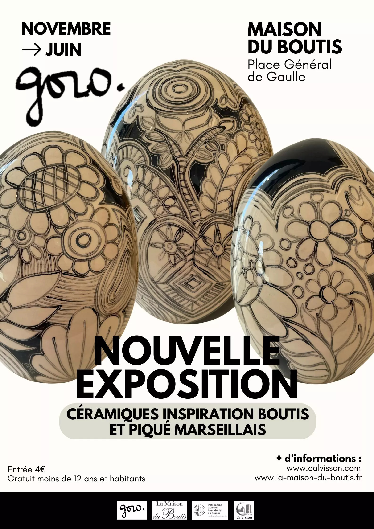 Exposition "Les céramiques de Goro dialoguent avec le boutis"