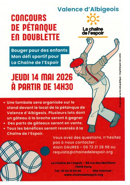 Concours de pétanque en doublettes