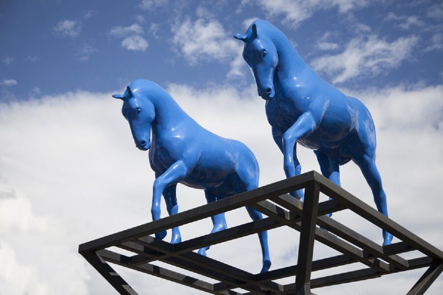 Chevaux bleus