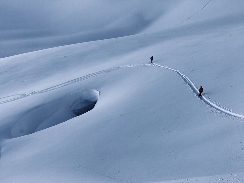 Freeride glacier La Grave