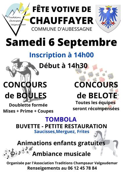 Fête votive de Chauffayer_Aubessagne - © Fête votive de Chauffayer_Aubessagne Fête votive de Chauffayer_Aubessagne - © Fête votive de Chauffayer_Aubessagne