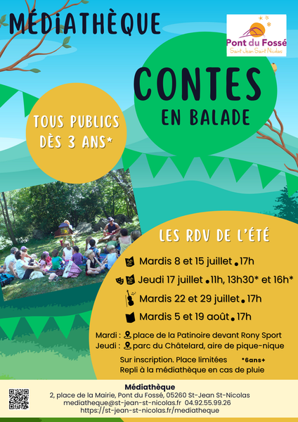 Contes en balade_Saint-Jean-Saint-Nicolas - © Médiathèque Pont du Fossé Contes en balade_Saint-Jean-Saint-Nicolas - © Médiathèque Pont du Fossé