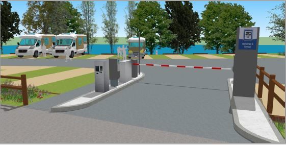 dessin aire camping car