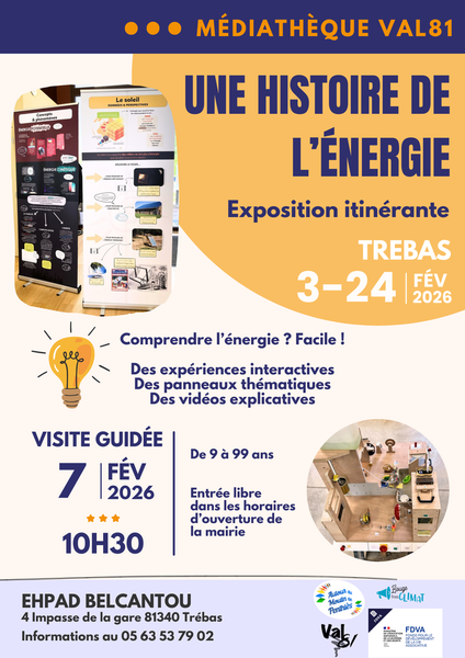 Une Histoire de l'énergie - Exposition itinérante à Trébas