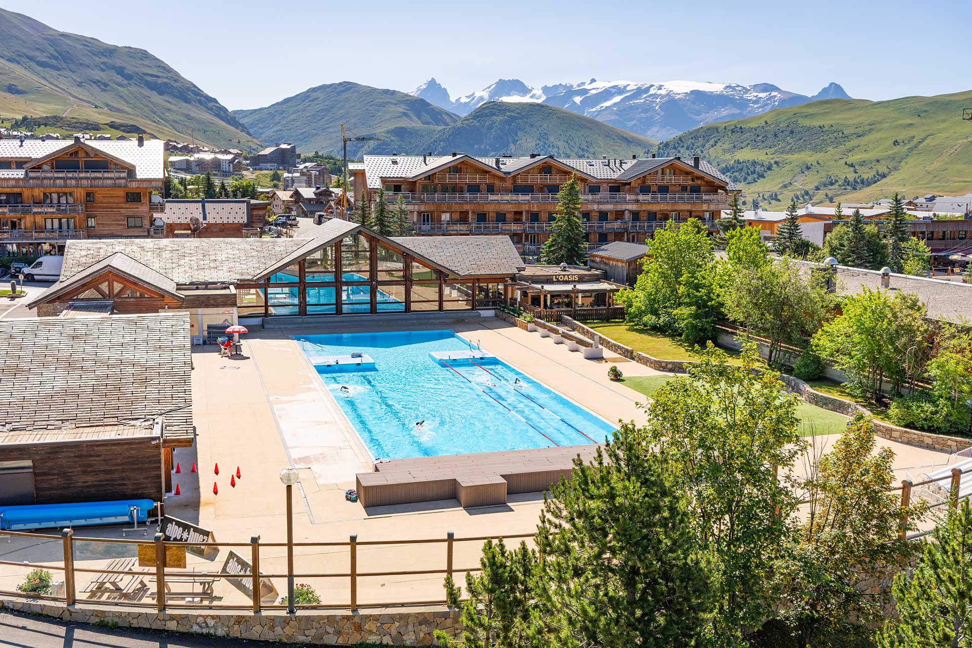 Piscine de plein air chauffée