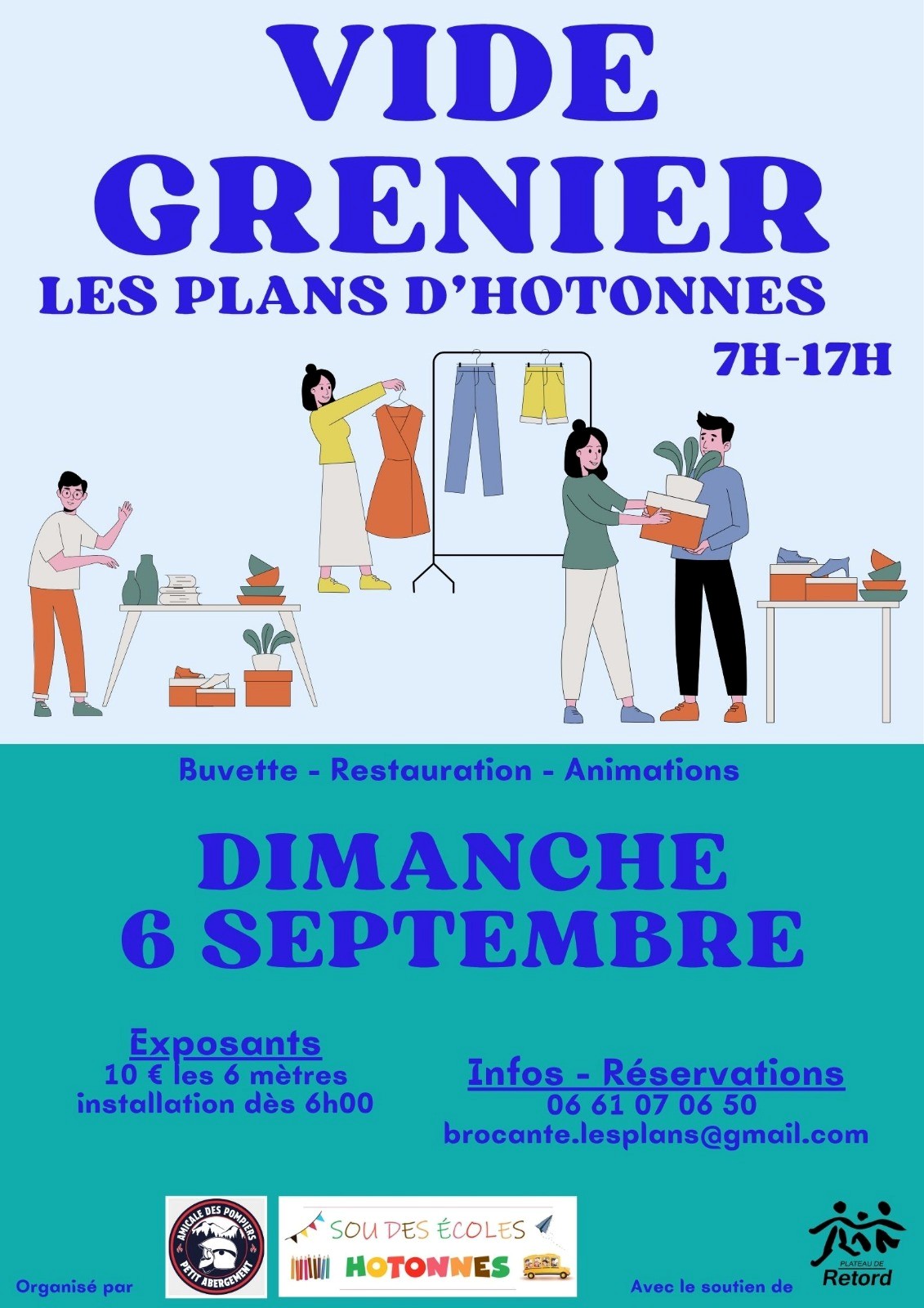 Vide grenier aux Plans d'Hotonnes