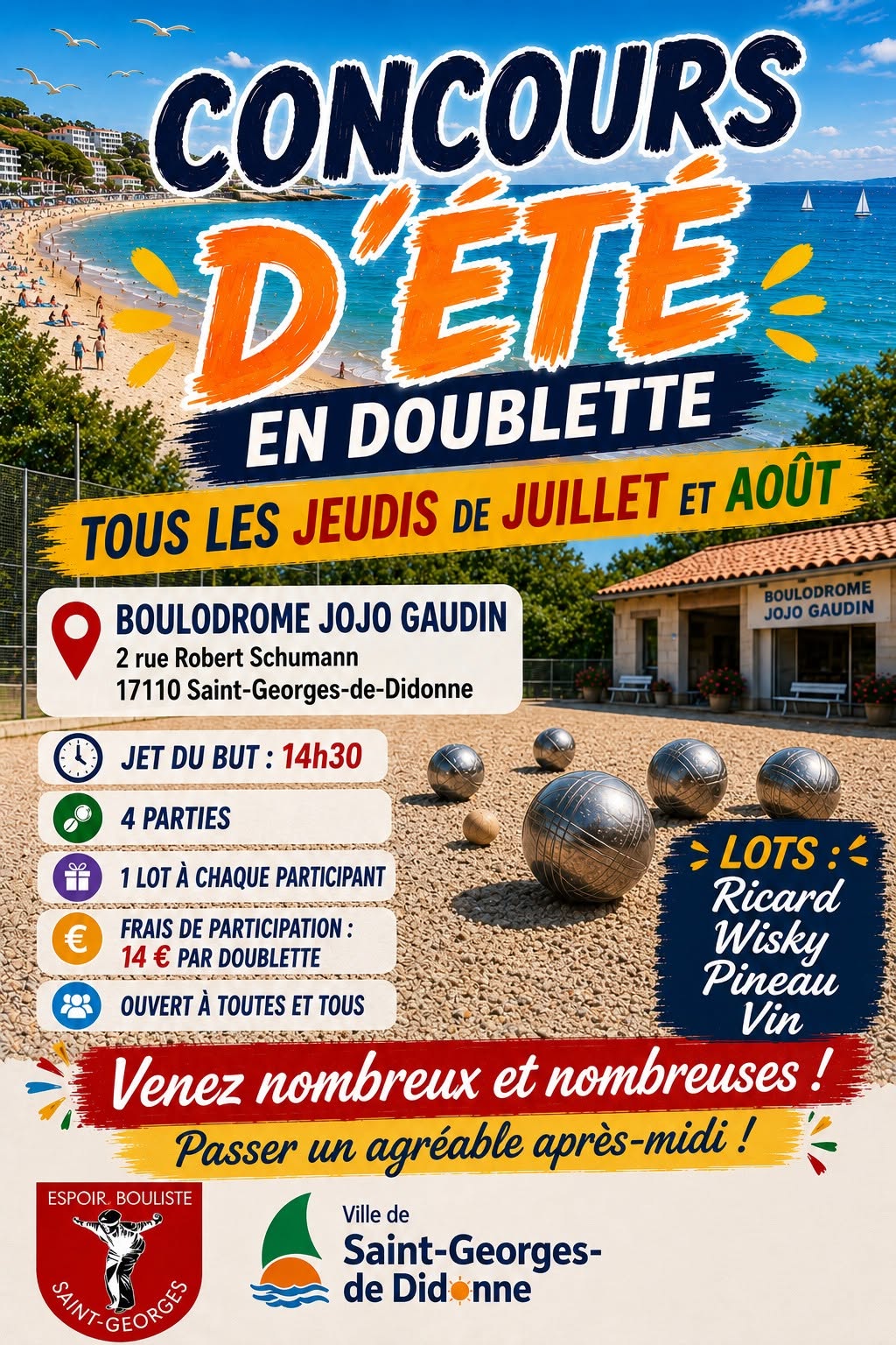 Concours de pétanque de l'été