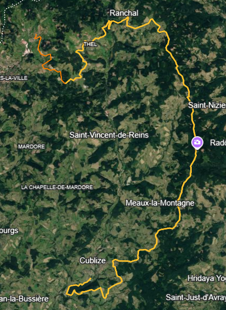 Parcours Ballade en Haut-beaujolais