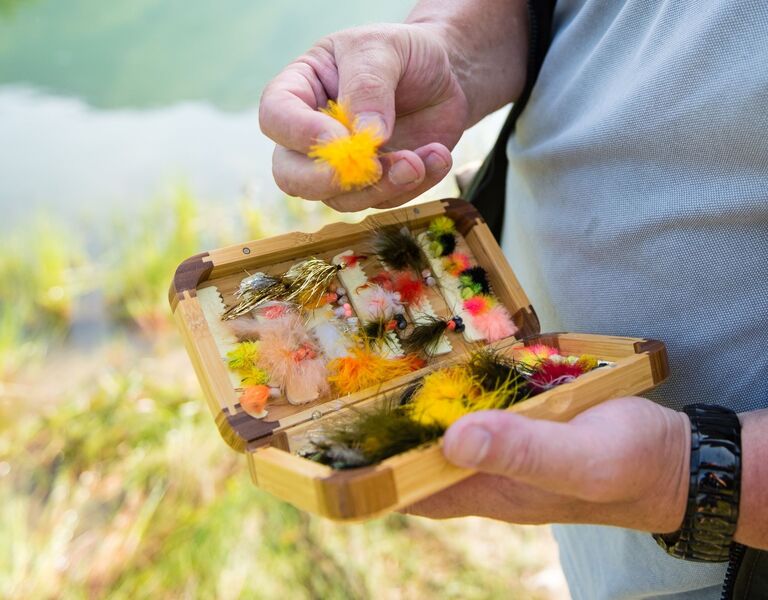 pêche à la mouche au Plan d'eau de Marlens