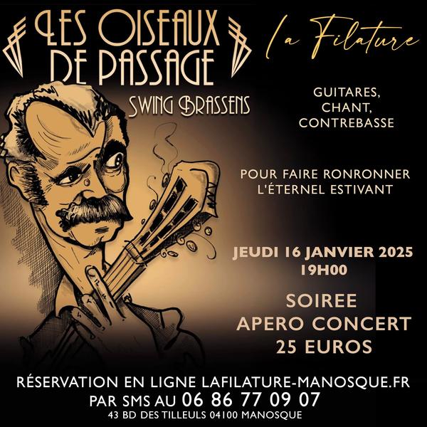 Les Oiseaux de passage, swing Brassens Le 16 janv 2025