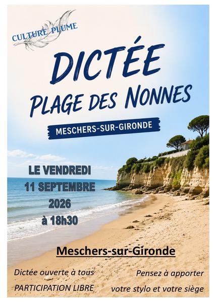 Dictée Plage des Nonnes