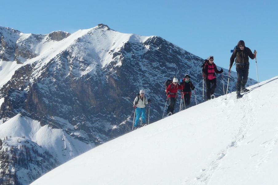Raquettes sans frontières entre Briançonnais et Piémont_Cervières - © Fugues en Montagne