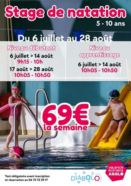 Stage de natation pour enfants de 5 à 10 ans