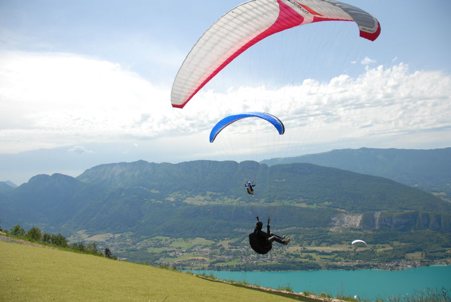 Lac Annecy parapente décollage col de La Forclaz