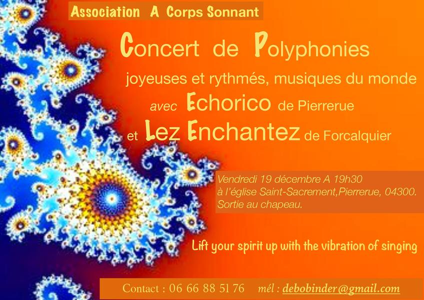 A Corps Sonnant présente un concert de chorales, \