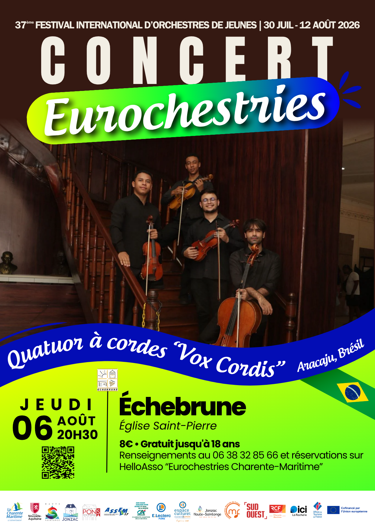 Concert du Quatuor à Cordes "Vox Cordis" d'Aracaju (Brésil) - 37ème festival international des Eurochestries