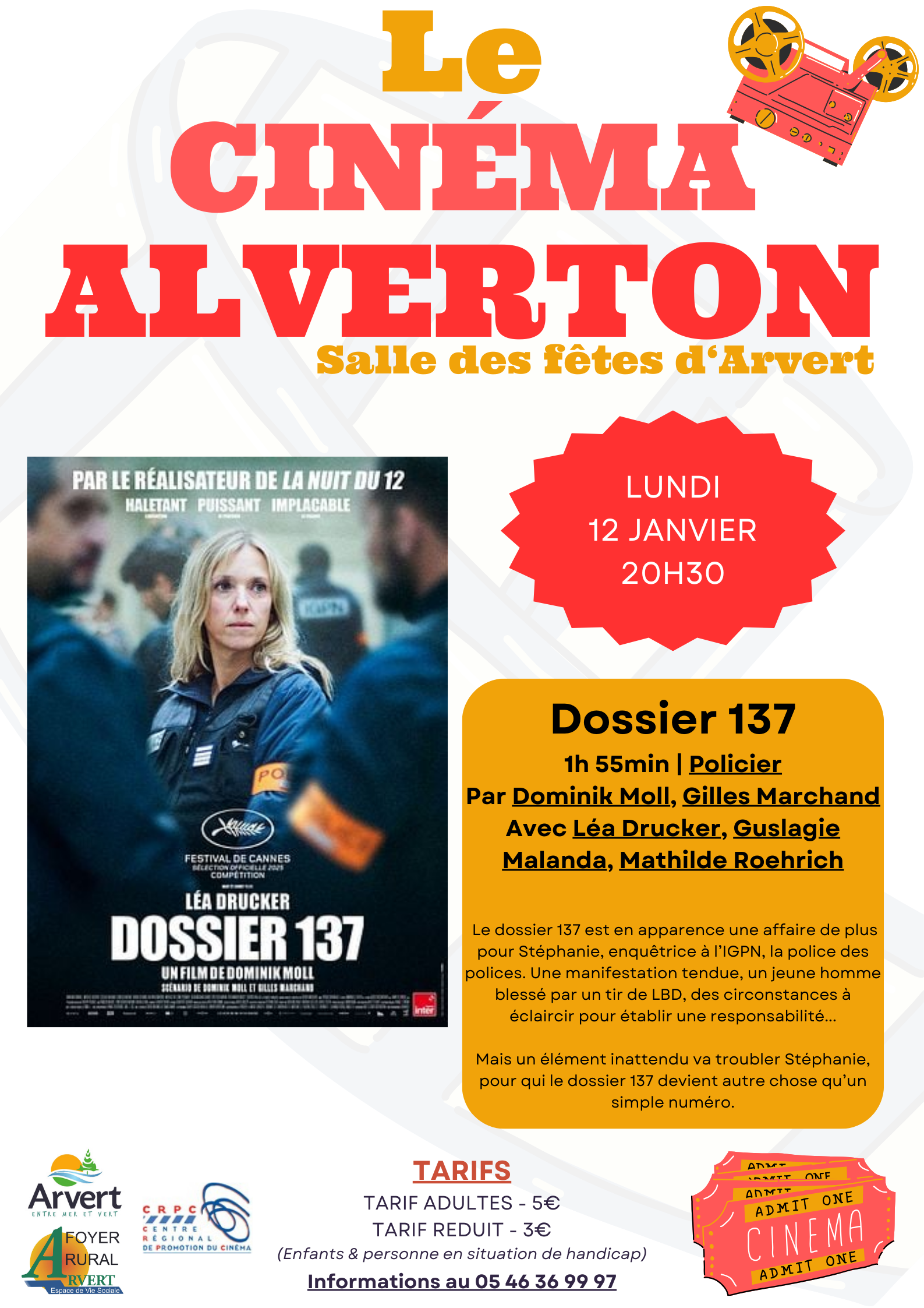 Cinéma Alverton : "Dossier 137"