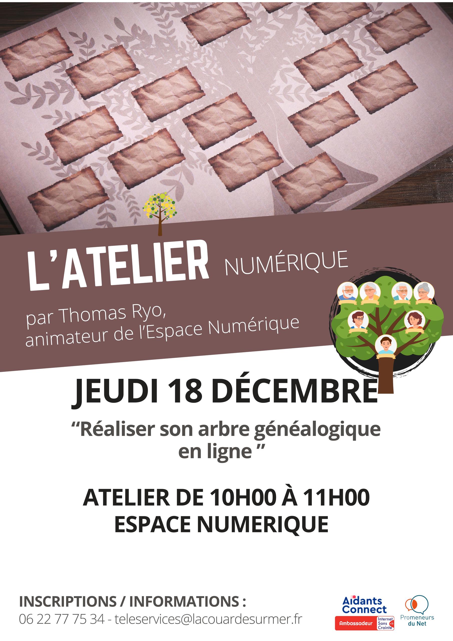 Atelier numérique : Réaliser son arbre généalogique