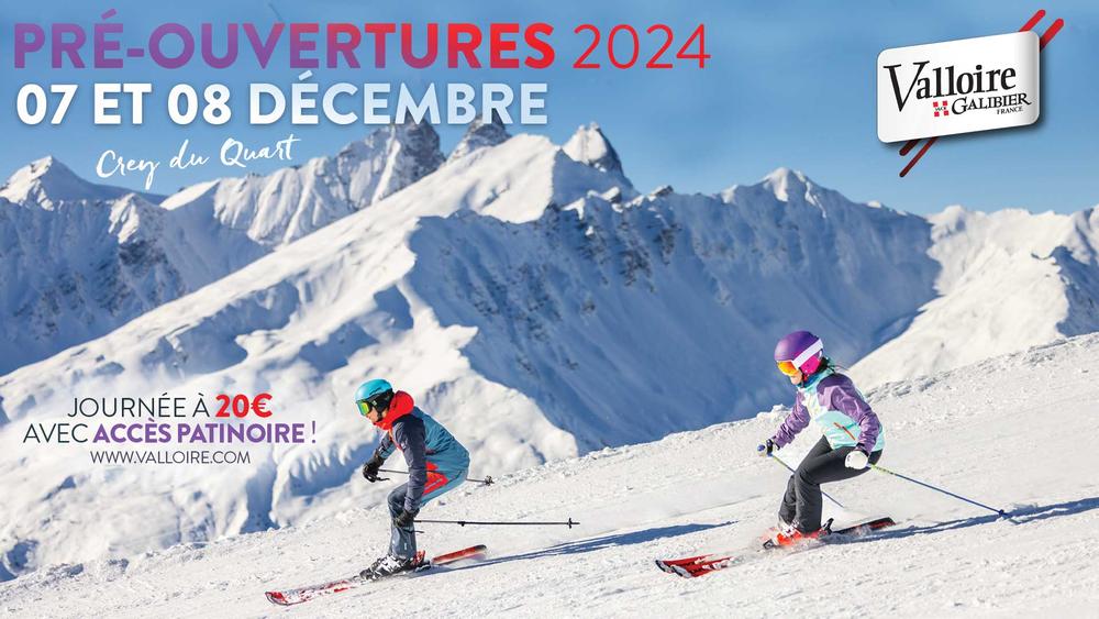 Préouverture du domaine skiable Du 7 au 8 déc 2024