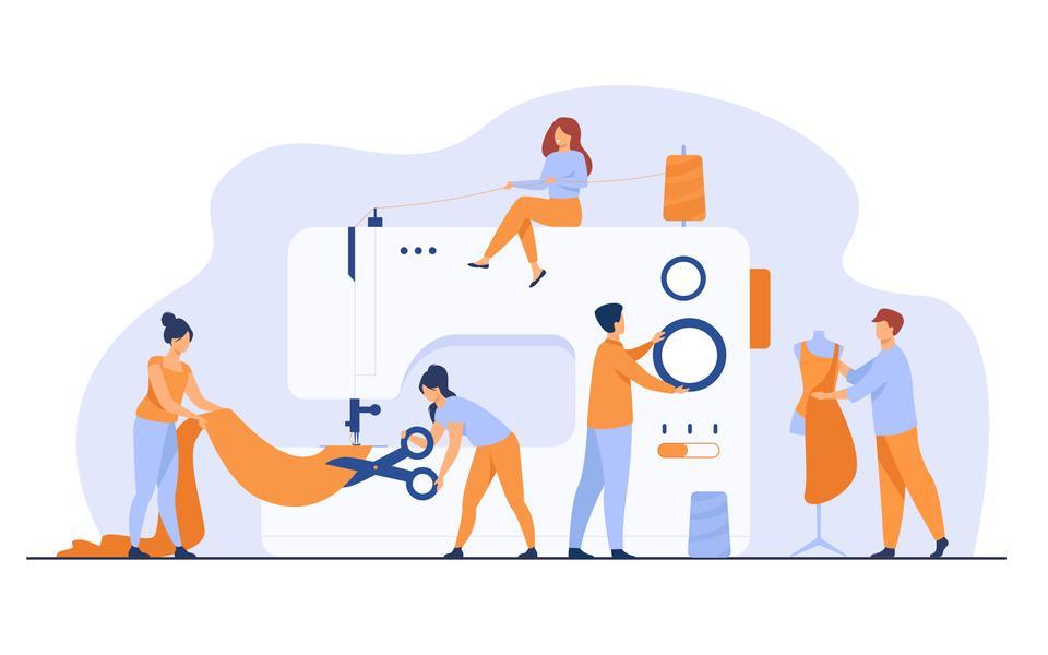 Couture dun tapis à histoire