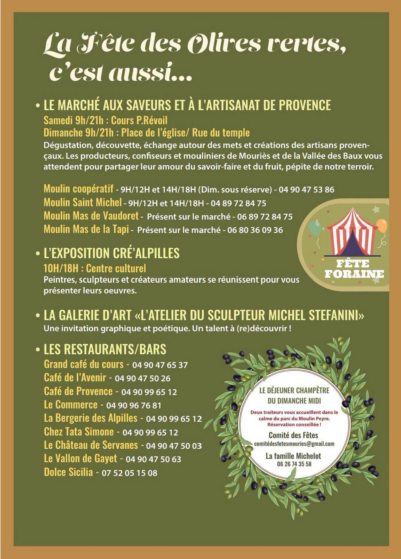 Journées Européennes du Patrimoine à Mouriès : La Fête des Olives Vertes 2026