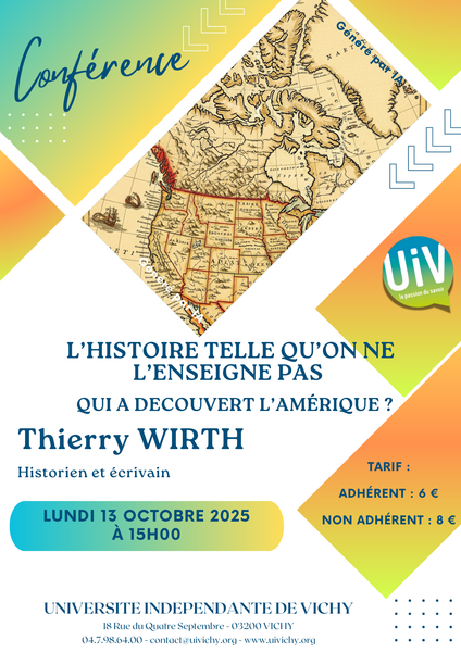 Conférence "L'histoire telle qu'on ne l'enseigne pas : Qui a découvert l'Amérique ?"