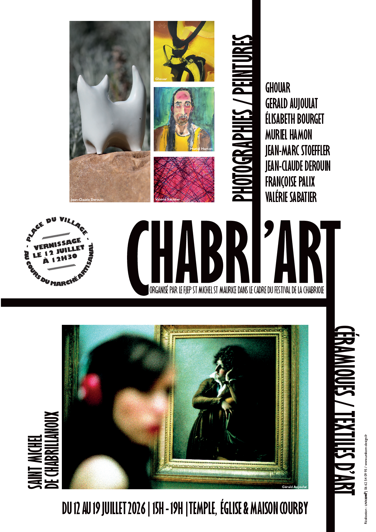 Vernissage de l'exposition collective "Chabri'Art" (peintures, photographies, poteries et créations textiles)