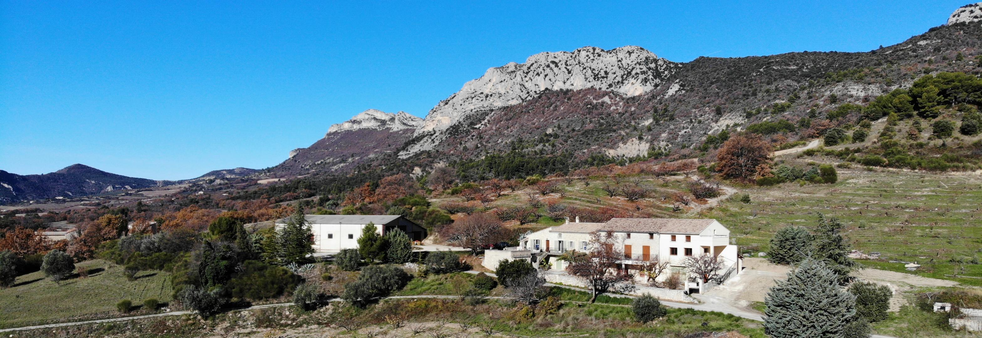 Vue aérienne du domaine.