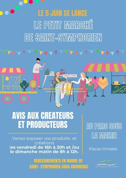 Petit marché - Appel aux créateurs et producteurs_Saint-Symphorien-sous-Chomérac
