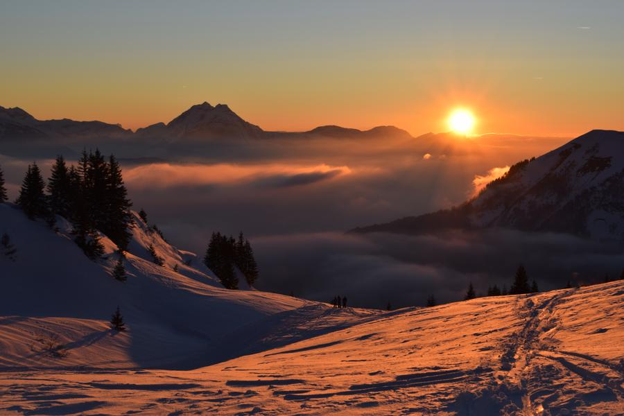 Coucher de soleil depuis le refuge Coucher de soleil depuis le refuge