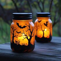 Fabrication d'un photophore pour Halloween à 4 mains_Grenoble