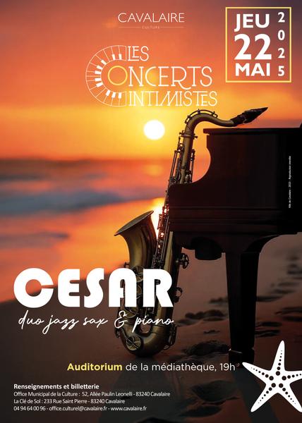 Cavalaire-Sur-Mer : Concert intimiste : César Duo Sax et piano