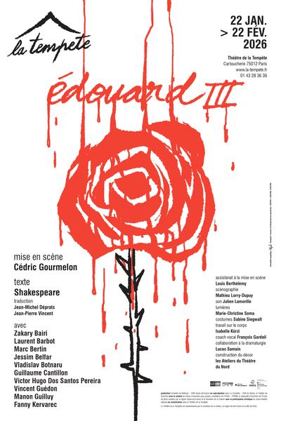 Affiche du Spectacle : Edouard III au Théâtre de la Tempête 