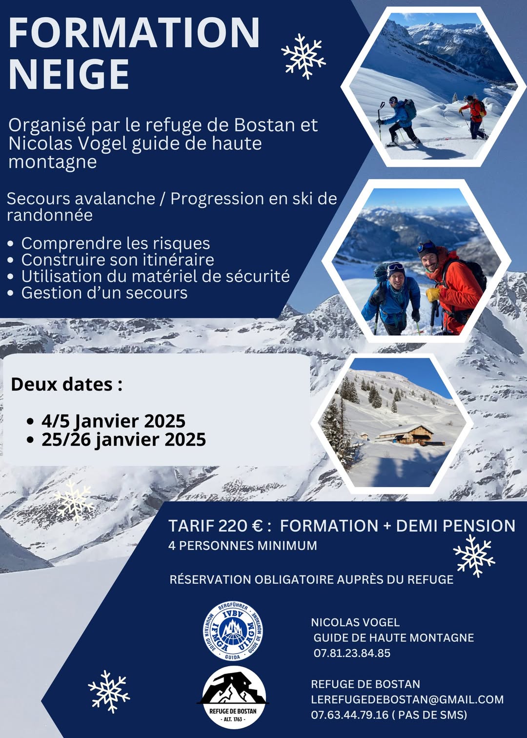 Affiche formation Neige