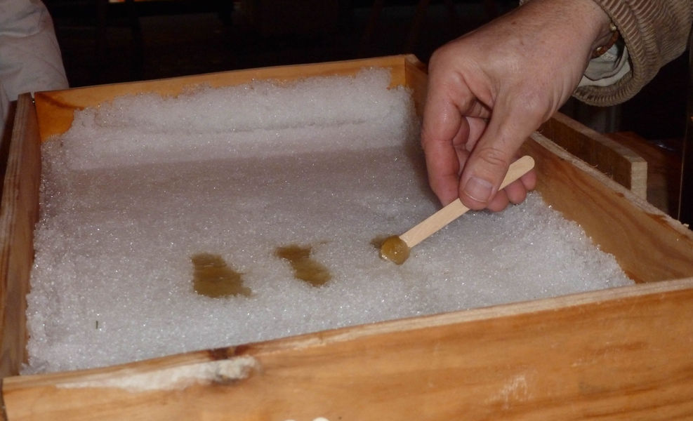 Tire d'érable sur neige