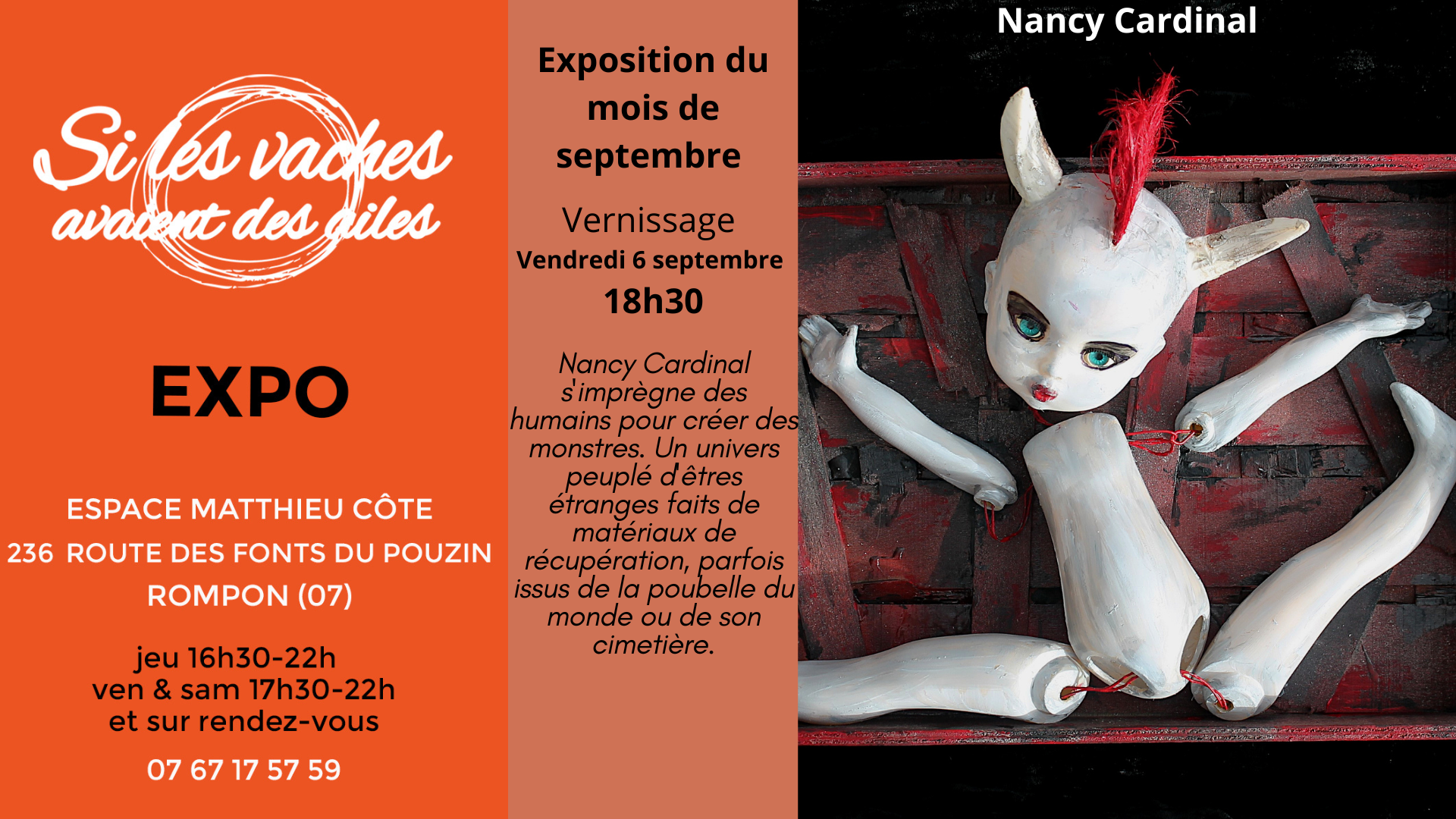 Alle leuke evenementen! : Exposition de Nancy Cardinal