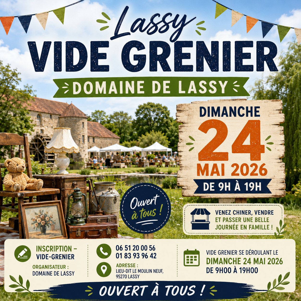 VIDE GRENIER - DOMAINE DE LASSY - 24 Mai