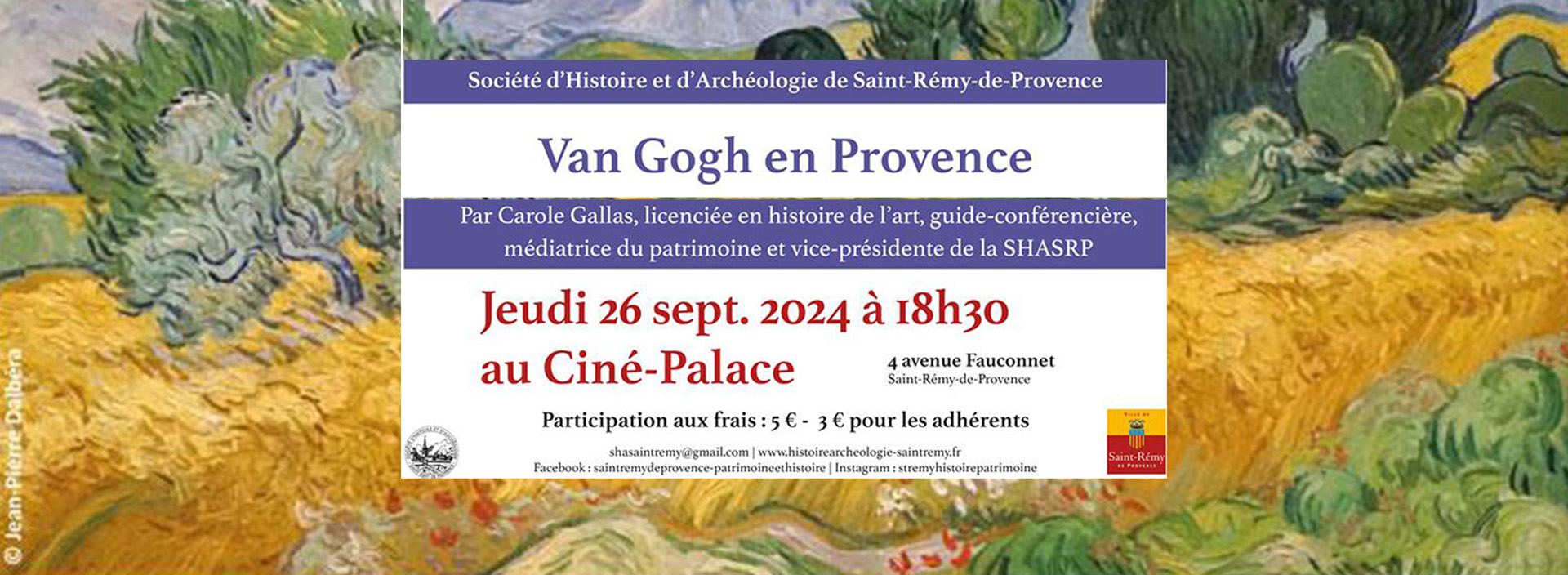 Conférence : Van Gogh en Provence 26.09.2024