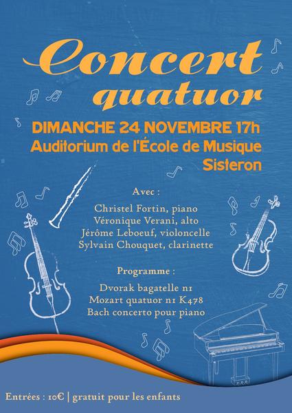 Concert de musique classique en quatuor Le 24 nov 2024