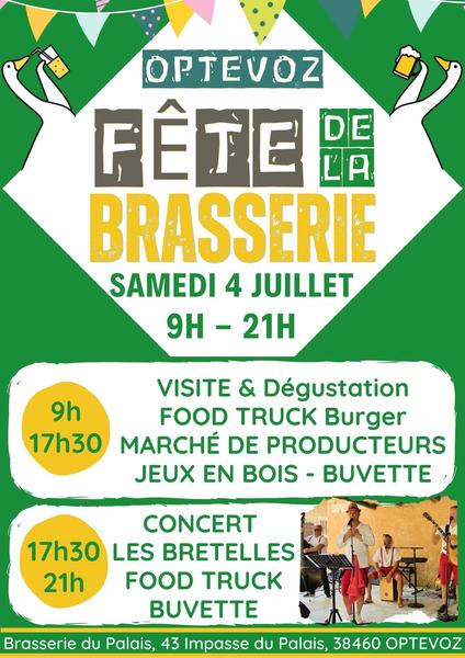 Affiche de la fête de la brasserie du Palais à Optevoz