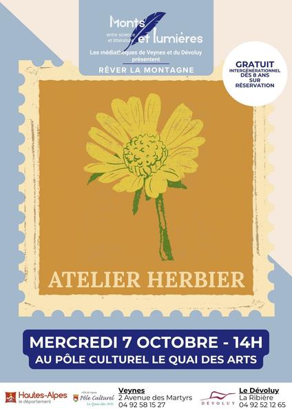 Festival Monts et Lumière  : Atelier herbier