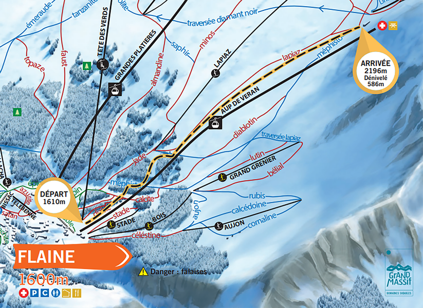 Montée du Lapiaz ski touring itinerary